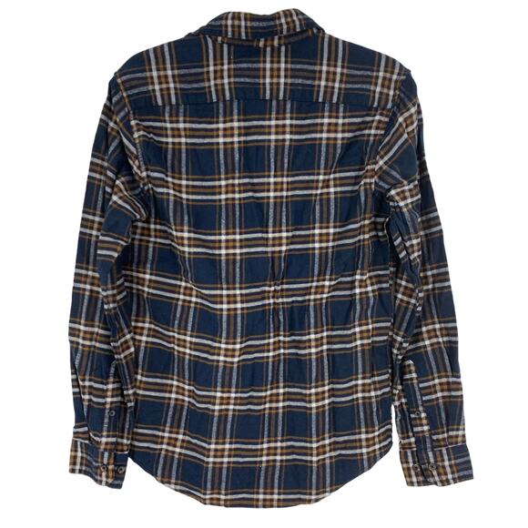 Goodfellow & Co Blue Plaid Button Down Standard Fit Long Sleeve Size Men's Small - Picture 3 of 6